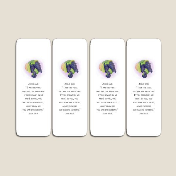Item preview, I am the vine | Set of 4 | Promise verse | Scripture cards designed and sold by 4Drachma.