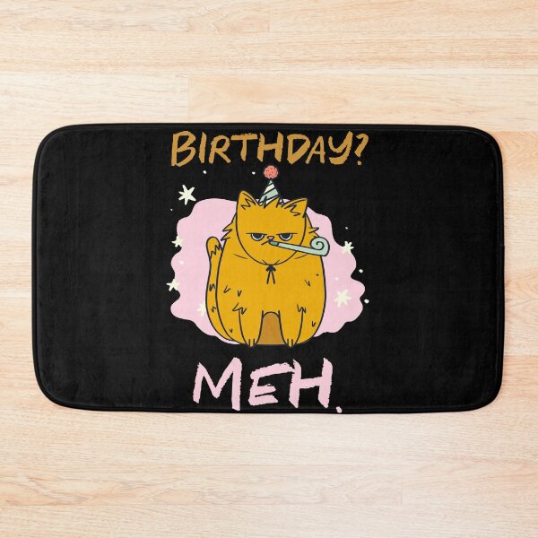 Item preview, Birthday Meh Cat designed and sold by StudioTVDinners.