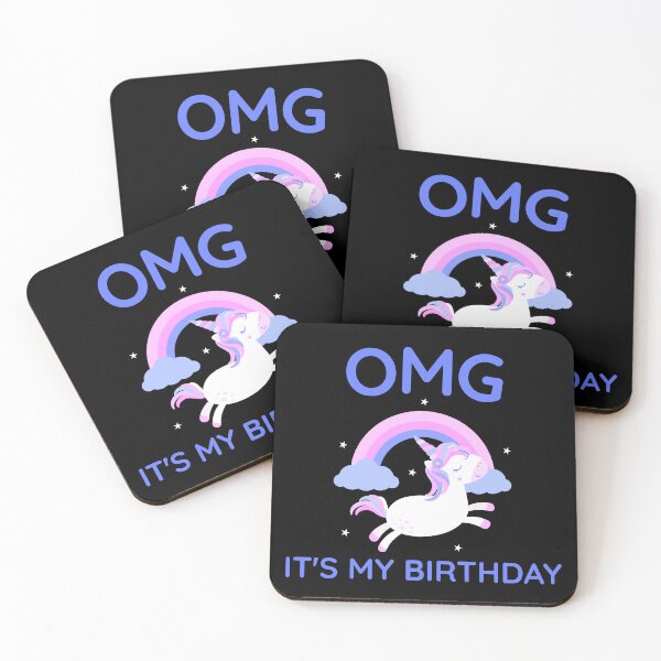 Item preview, OMG It is My Birthday Unicorn Pony Horse designed and sold by StudioTVDinners.