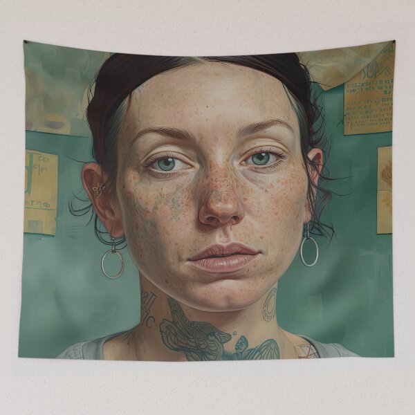Item preview, unconventional beauty portrait designed and sold by ururuty.