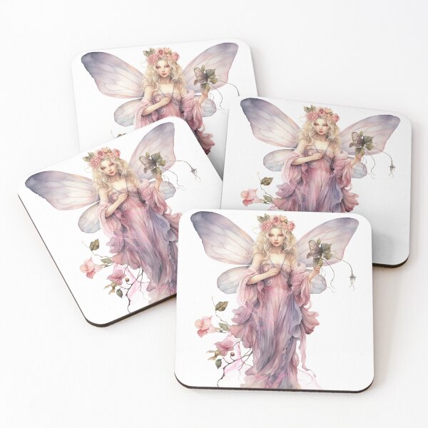 Item preview, Pastel Fairy With Flowers And Butterfly Wings designed and sold by FlutterbyFairy.