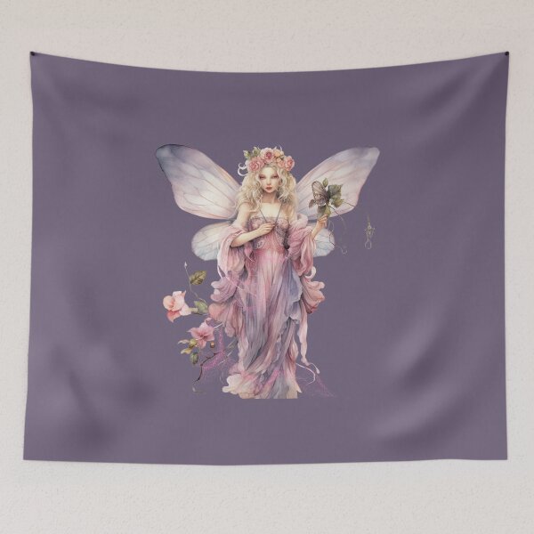 Item preview, Pastel Fairy With Flowers And Butterfly Wings designed and sold by FlutterbyFairy.