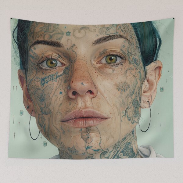 Item preview, unconventional beauty portrait designed and sold by ururuty.