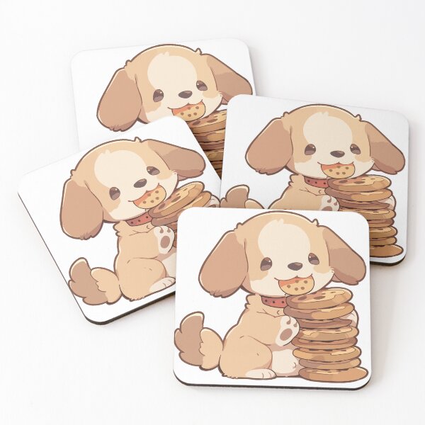 Item preview, Another cute doggy sticker eating cookies! designed and sold by LunaProdu.