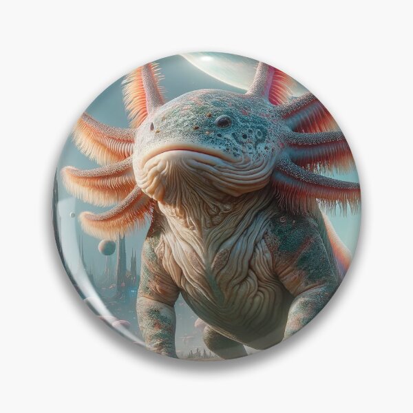 Item preview, Majestic Alien Axolotl - Galactic Overlord  designed and sold by Newpixelland.