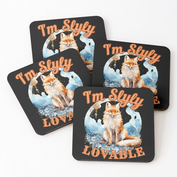 Item preview, I'm Slyly Lovable. fox portrait designed and sold by FoxVibes.