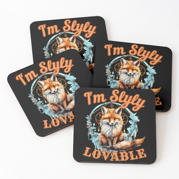 Item preview, I'm Slyly Lovable. fox watercolor designed and sold by FoxVibes.