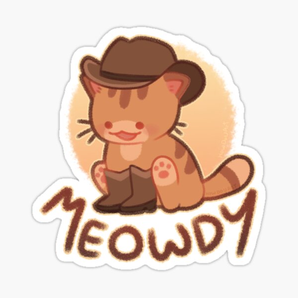 Item preview, Cowboy Cat - Meowdy designed and sold by How-Do-U-Art.