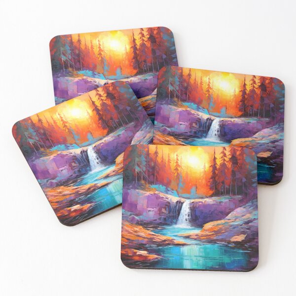 Item preview, Cascading falls on the river designed and sold by Red Witch Art.