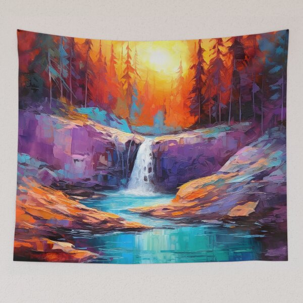Item preview, Cascading falls on the river designed and sold by Red Witch Art.