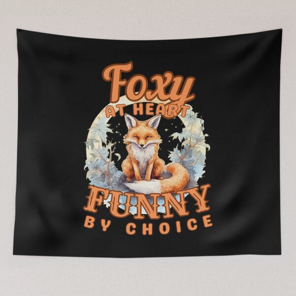 Item preview, Foxy At Heart, Funny By Choice. fox portrait designed and sold by FoxVibes.