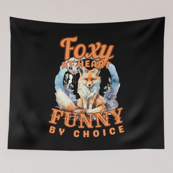 Item preview, Foxy At Heart, Funny By Choice. fox watercolor designed and sold by FoxVibes.