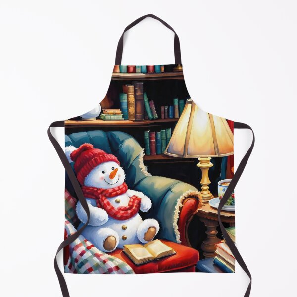 Item preview, Cute Snowman in a Cozy Armchair with a Book  designed and sold by DreamyEscapism.