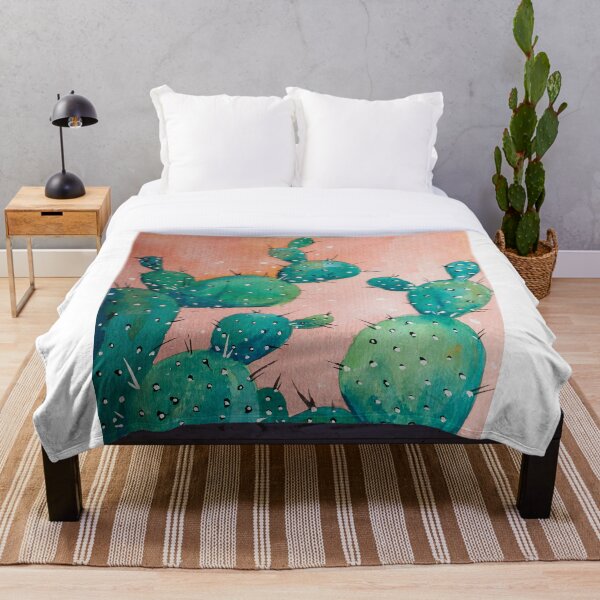 Item preview, Desert cactus watercolor painting designed and sold by RedFinchDesigns.