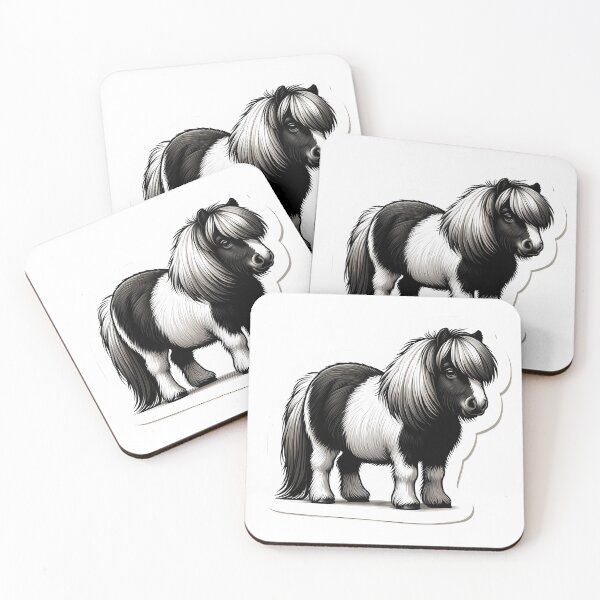 Item preview, Monochrome Majesty - Shetland Pony Sticker designed and sold by natejahnke.