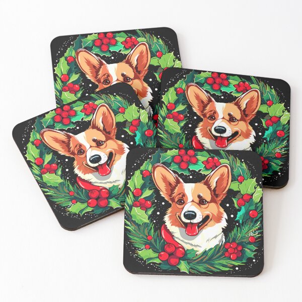 Item preview,  Corgi Christmas Wreath design designed and sold by Artbyminga.
