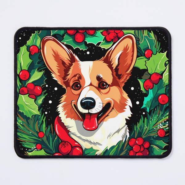 Item preview, Corgi Christmas Wreath design designed and sold by Artbyminga.