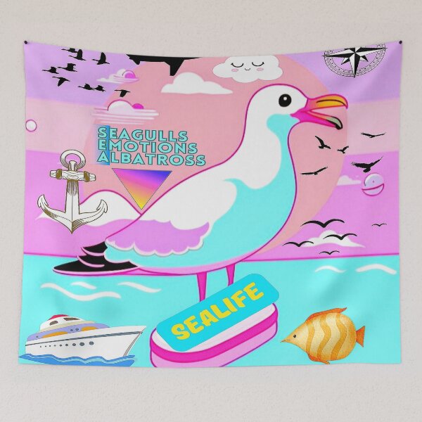 Item preview, SEA Seagulls Emotions Albatross Sealife. designed and sold by Giulivo Store Graphic.
