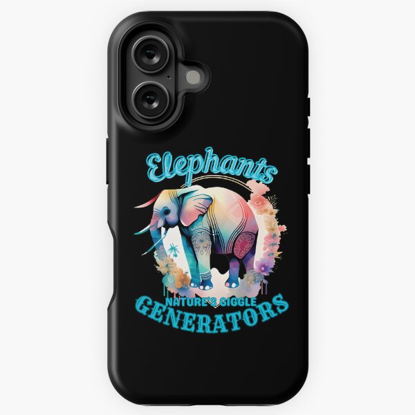 Item preview, Elephants: Nature's Giggle Generators. colorful elephant designed and sold by ElephantVibes.