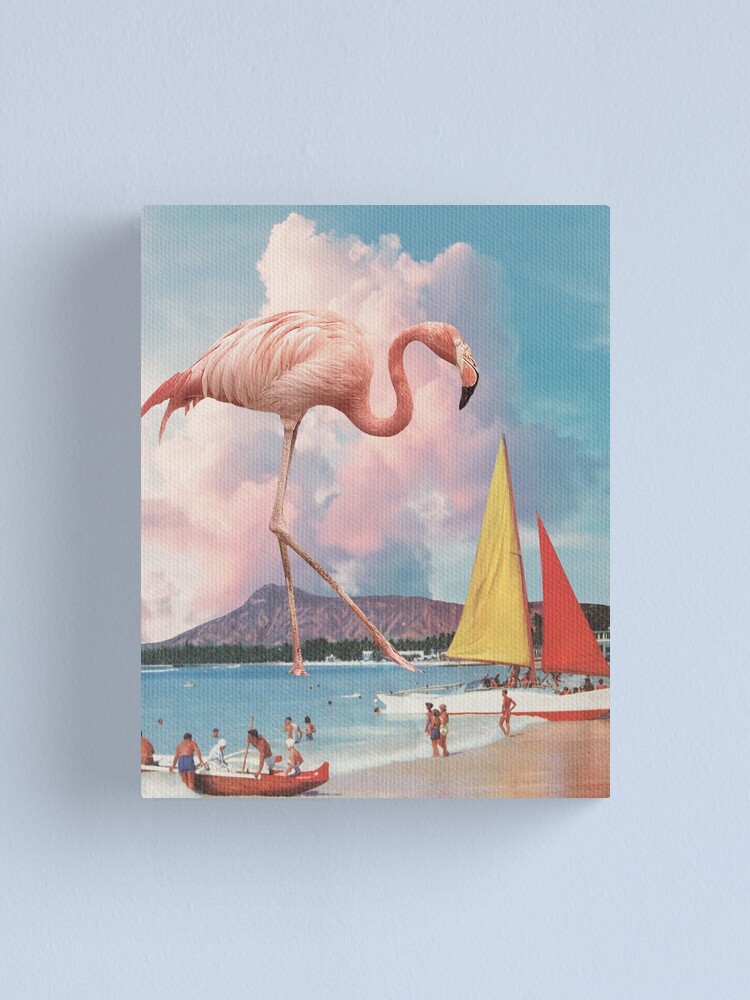Alternate view of Flamingo Playground Canvas Print
