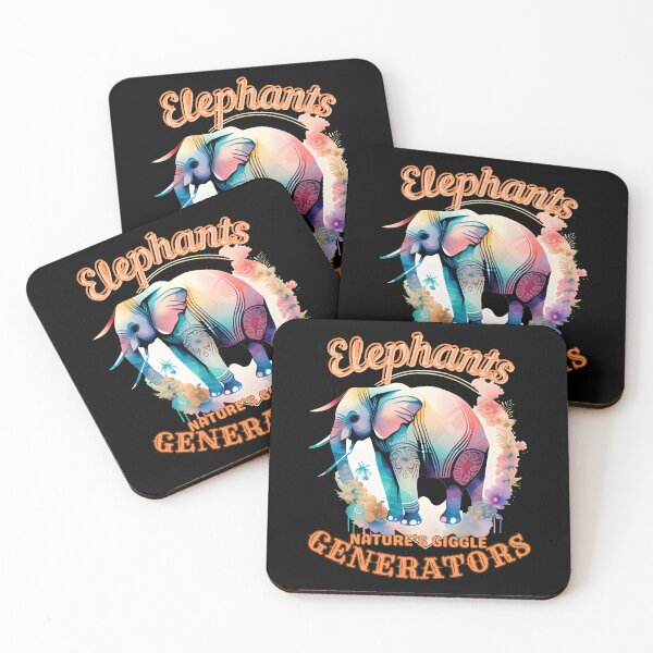 Item preview, Elephants: Nature's Giggle Generators. surreal elephant designed and sold by ElephantVibes.