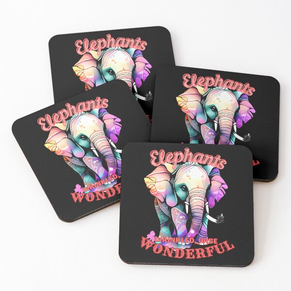 Item preview, Elephants: Wrinkled, Wise, Wonderful. colorful elephant designed and sold by ElephantVibes.