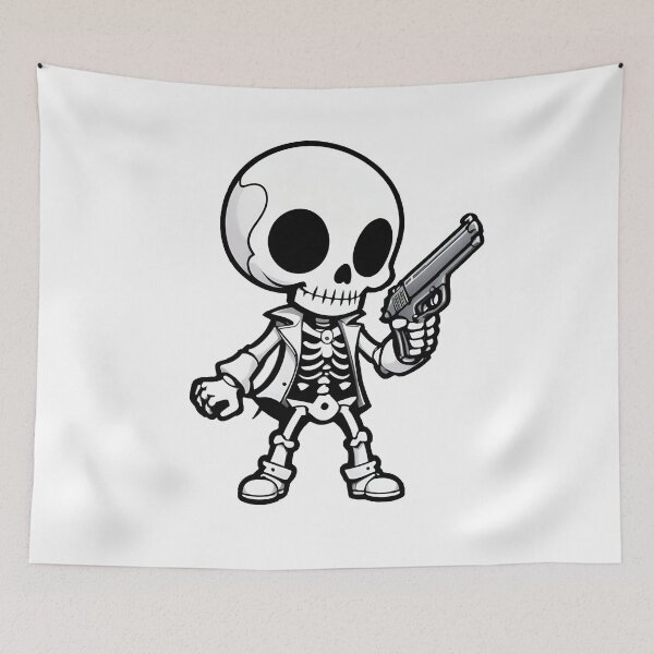 Item preview, Pistol Skeleton designed and sold by TsuStickers.