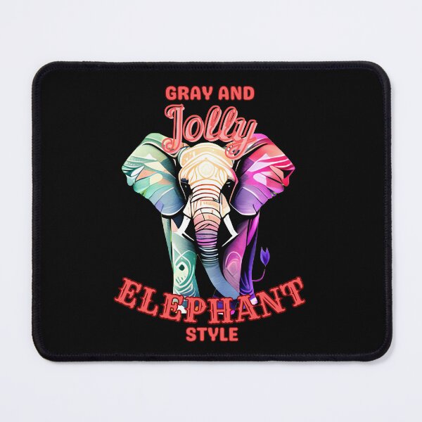 Item preview, Gray and Jolly: Elephant Style. colorful elephant designed and sold by ElephantVibes.