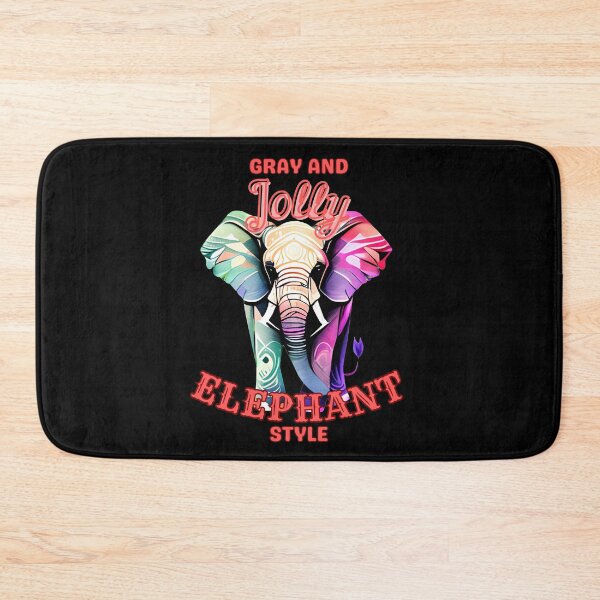 Item preview, Gray and Jolly: Elephant Style. colorful elephant designed and sold by ElephantVibes.