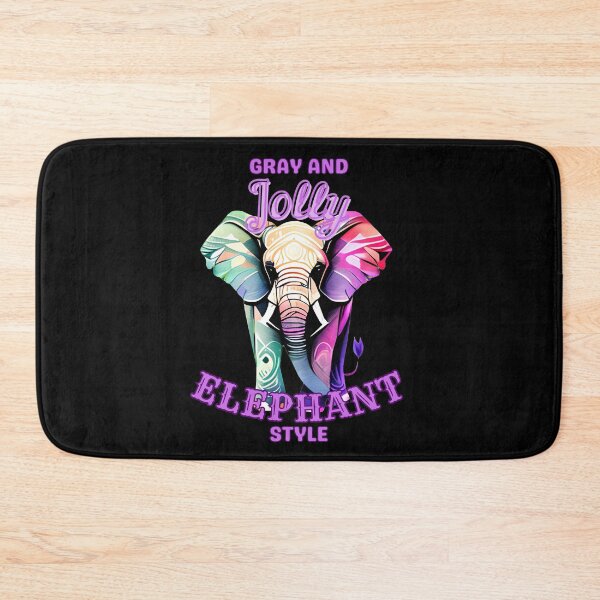 Item preview, Gray and Jolly: Elephant Style. elephant face designed and sold by ElephantVibes.