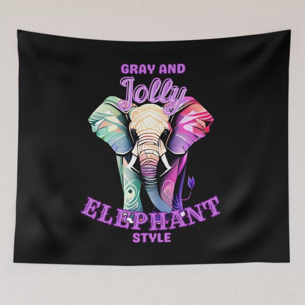 Item preview, Gray and Jolly: Elephant Style. elephant face designed and sold by ElephantVibes.