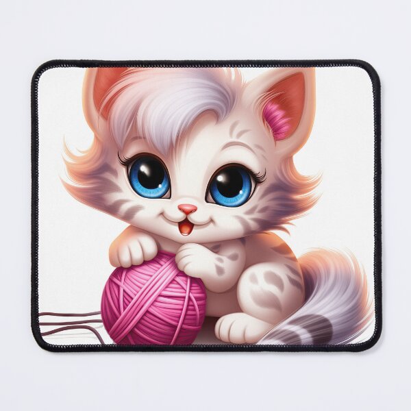 Item preview, Kitten playing with a yarn ball designed and sold by AnimalsCartoon.