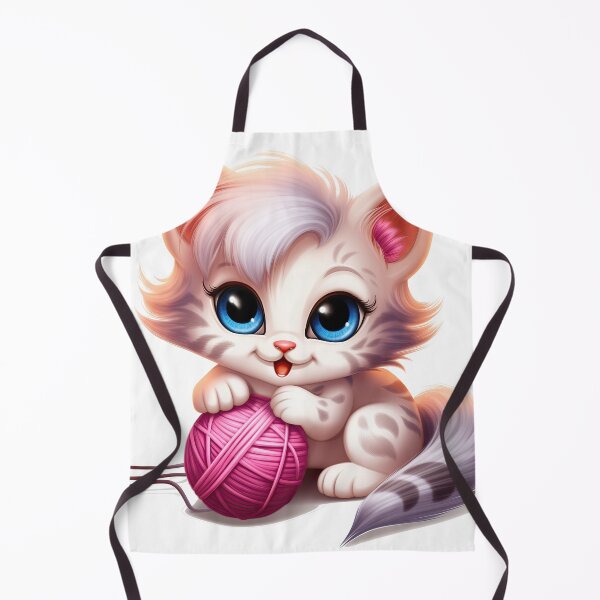 Item preview, Kitten playing with a yarn ball designed and sold by AnimalsCartoon.