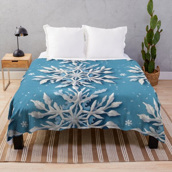 Item preview, snowflakes on blue designed and sold by Jayjaynaenae.