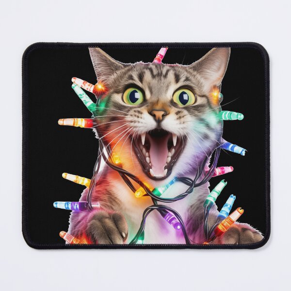 Item preview, Cat Christmas Lights Tangled Up In Tree Holiday designed and sold by ZedOhEe.