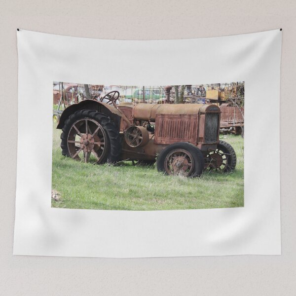 Item preview, old rusty tractor on field designed and sold by goceris.