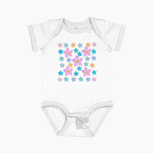 Wildflower Mosaic Short Sleeve Baby One-Piece