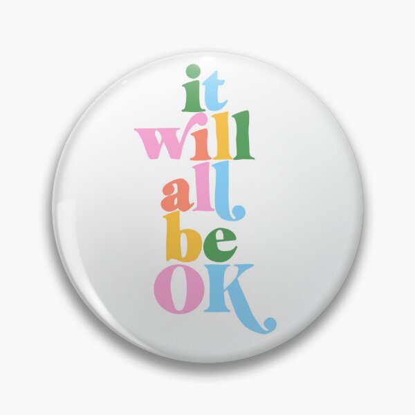 Item preview, It will all be okay multi colorful self assuring positive mindset for mental health  designed and sold by adesignworld.