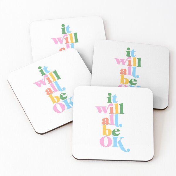 Item preview, It will all be okay multi colorful self assuring positive mindset for mental health  designed and sold by adesignworld.