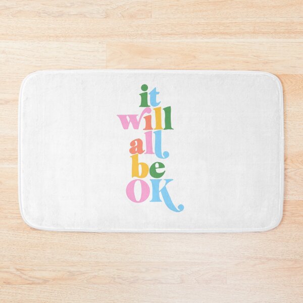 Item preview, It will all be okay multi colorful self assuring positive mindset for mental health  designed and sold by adesignworld.