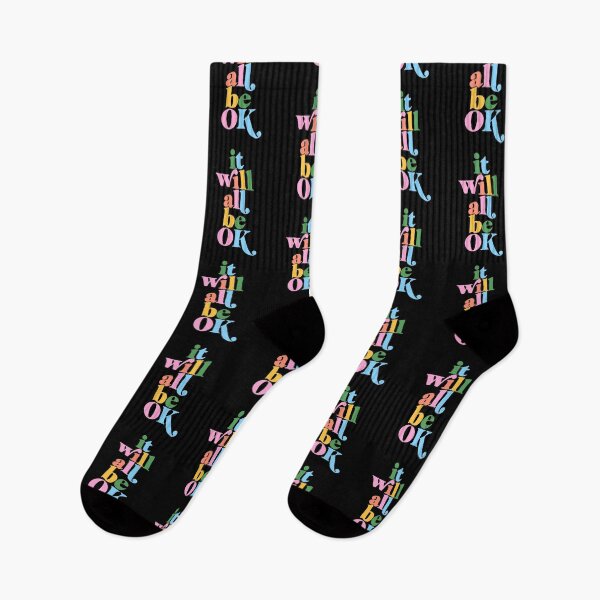 Item preview, It will all be okay multi colorful self assuring positive mindset for mental health  designed and sold by adesignworld.