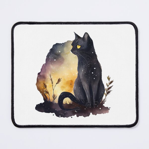 Item preview, celestial black cat designed and sold by sbrstore.