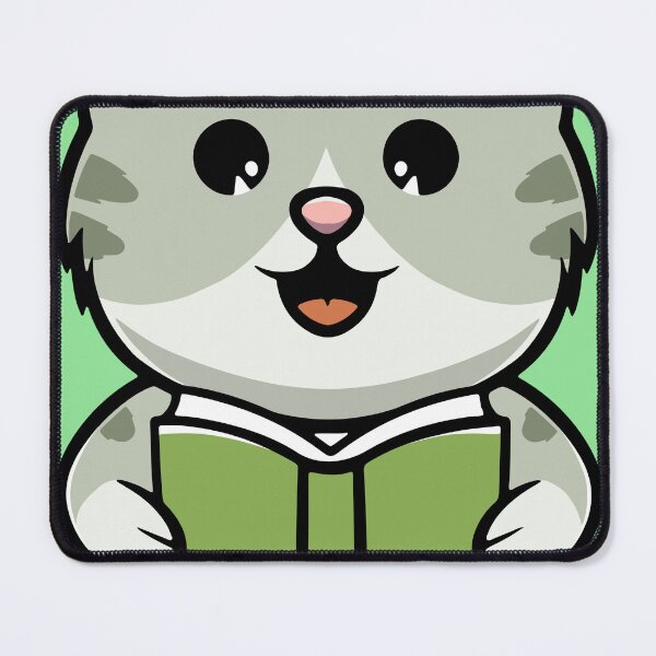 Item preview, Cute cat reading book cartoon illustration designed and sold by cubbone.