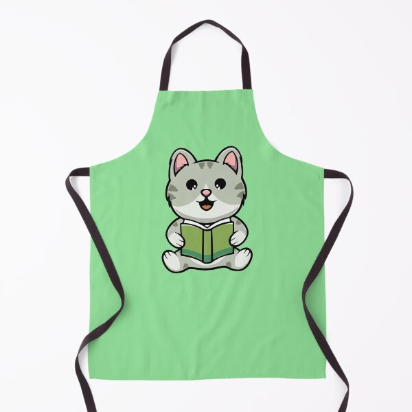 Item preview, Cute cat reading book cartoon illustration designed and sold by cubbone.