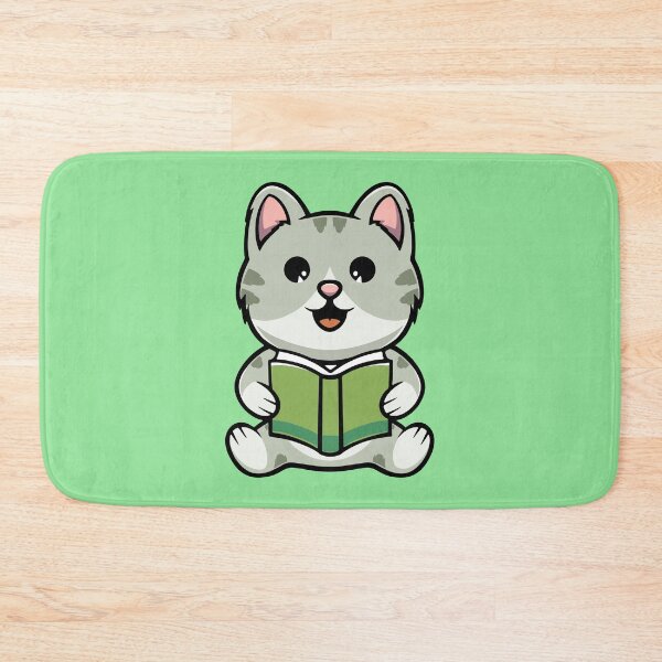 Item preview, Cute cat reading book cartoon illustration designed and sold by cubbone.
