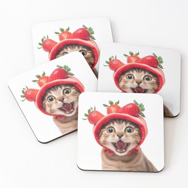 Item preview, Strawberry Cat Meme Strawberry Hat designed and sold by ZedOhEe.