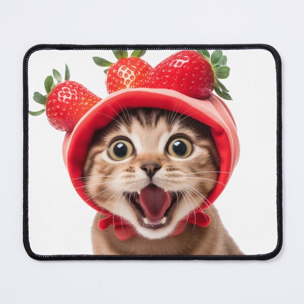 Item preview, Strawberry Cat Meme Strawberry Hat designed and sold by ZedOhEe.
