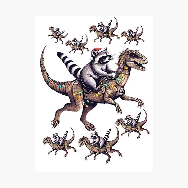 Item preview, Raccoons Christmas designed and sold by bubblevixen.