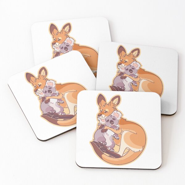 Item preview, Kangaroo and Koala hug designed and sold by wallabytea.