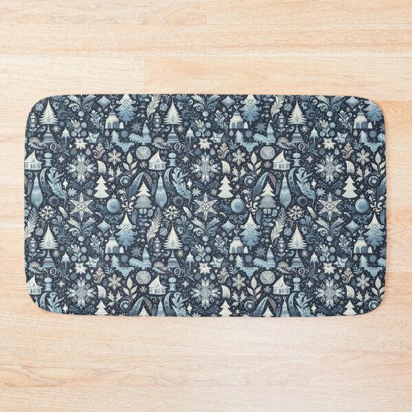 Item preview, Christmas Winter Theme Blue Tones Pattern #3 designed and sold by AIrtisticPrints.